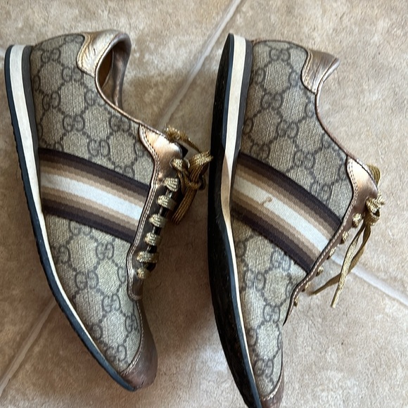 Gucci vintage metallic sneakers size 36.5 monogram - Picture 9 of 9
